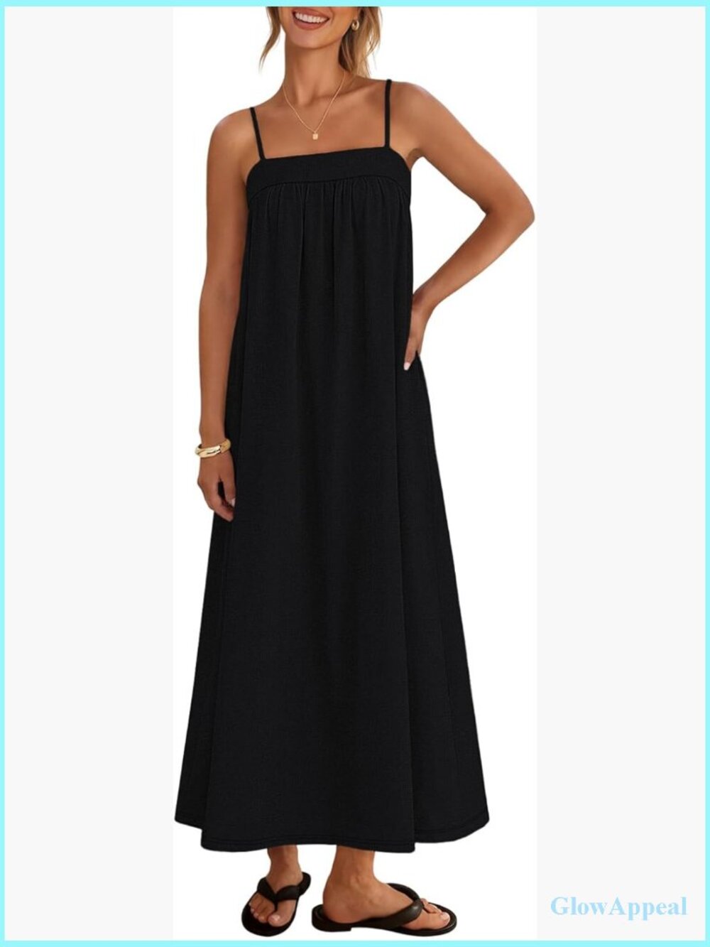 Linen Blend Maxi Dress Spaghetti Strap Backless Boho Sundress Casual Beach